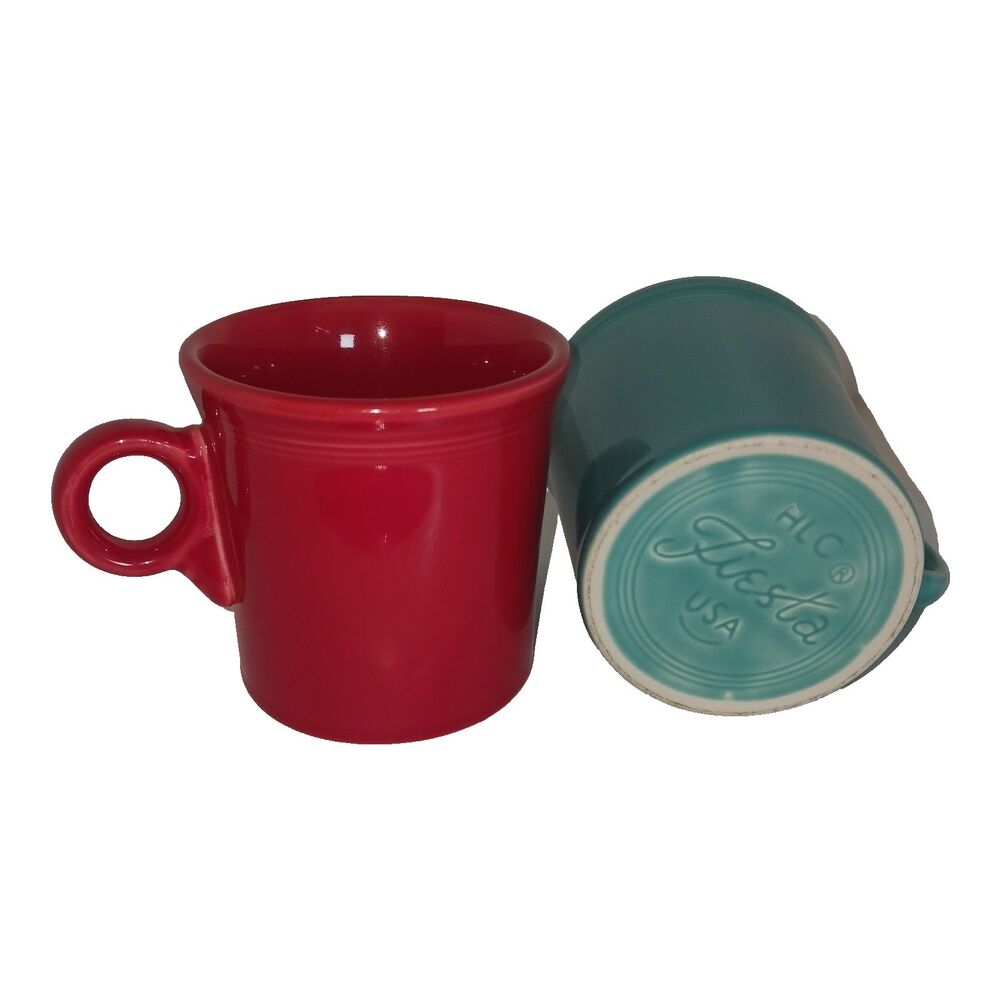 Vintage Fiestaware HLC Homer Laughlin USA Coffee Mugs Ring Handle